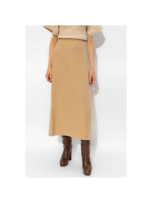 Falda larga de lana By Malene Birger beige
