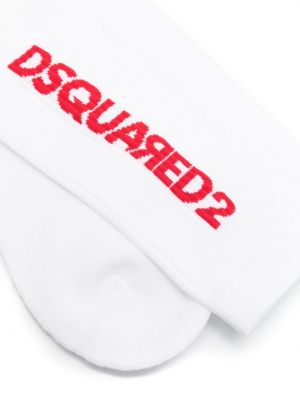 Žakárové ponožky Dsquared2 bílé
