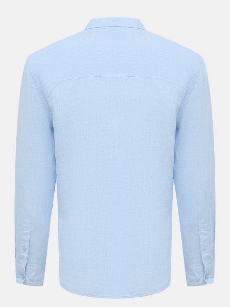 Джинсовая рубашка Alessandro Manzoni Jeans голубая