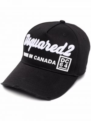 Brodert cap Dsquared2 svart