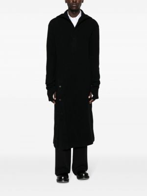 Kardigan s kapucí Yohji Yamamoto černý