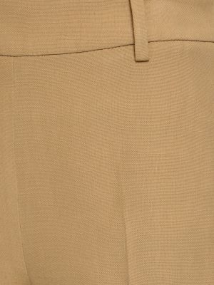 Pantalones rectos de viscosa Ermanno Scervino beige