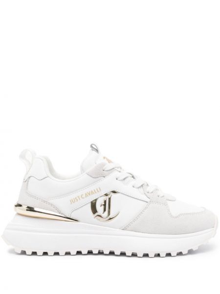 Δερμάτινα sneakers με σχέδιο Just Cavalli λευκό