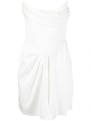 Κοκτέιλ φόρεμα ντραπέ Alex Perry λευκό