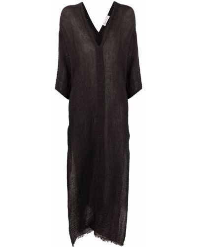 Платье макси с V-образным вырезом Masscob, черное