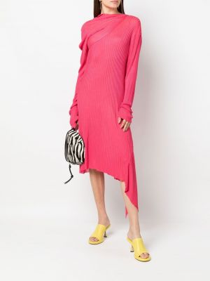 Asymetrické šaty Marques'almeida růžové