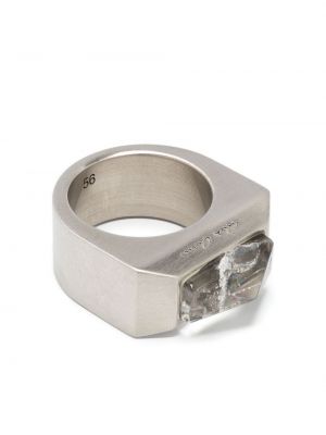 Křišťálový prsten Rick Owens stříbrný