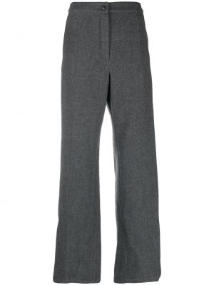 Volnene hlače Yves Salomon siva