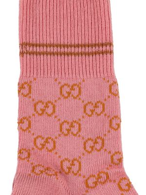 Bavlněné ponožky Gucci růžové
