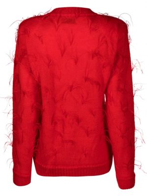 Sweter w piórka z dekoltem w serek Rowen Rose