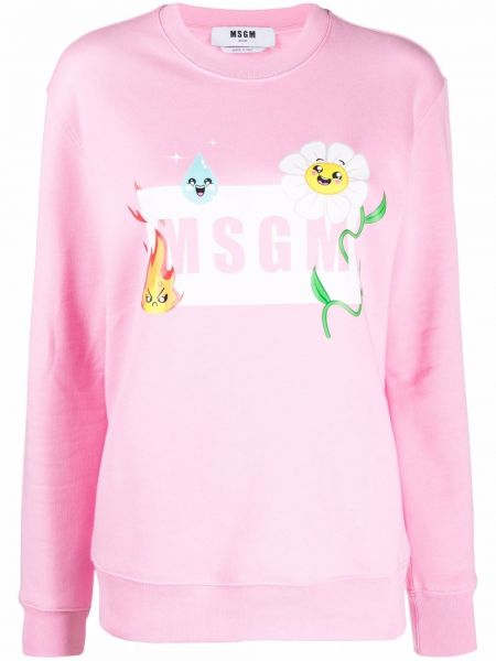 Sudadera con estampado Msgm rosa