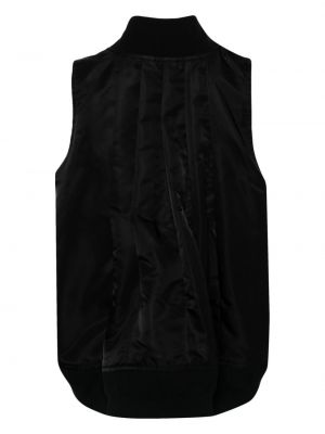 Plisovaná vesta Sacai černá