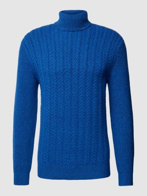 Dzianinowy sweter Esprit Collection niebieski