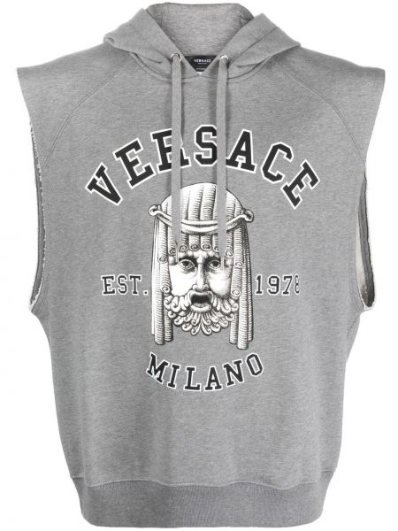Koszula z kapturem Versace szara