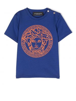 T-shirt för tjejer Versace Kids blå