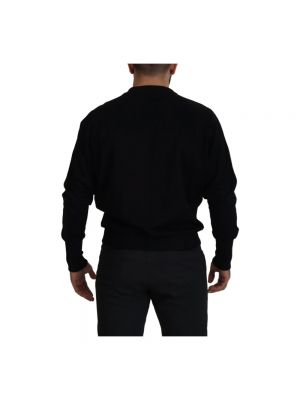 Bluza dresowa bawełniana z wiskozy Dolce And Gabbana czarna