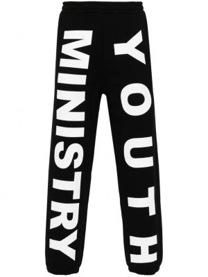 Βαμβακερό αθλητικό παντελόνι με σχέδιο Liberal Youth Ministry μαύρο