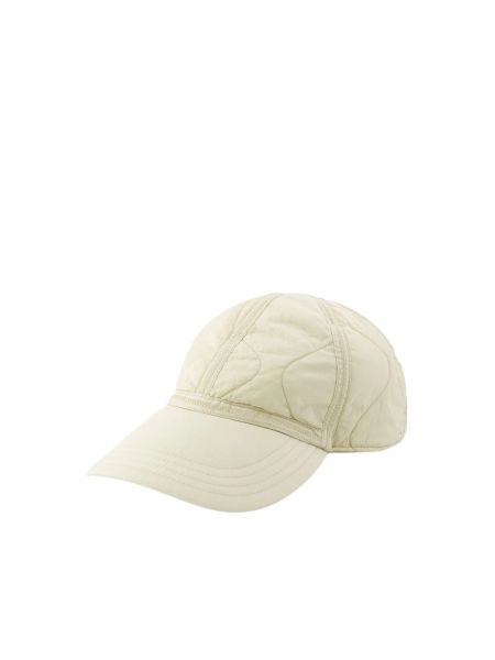 Pikowana czapka z daszkiem Burberry beżowa
