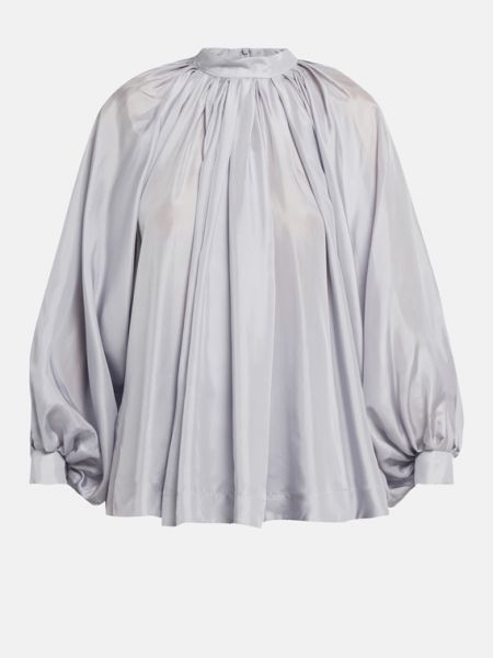 Шелковая блузка-рубашка Escada, Medium Grey