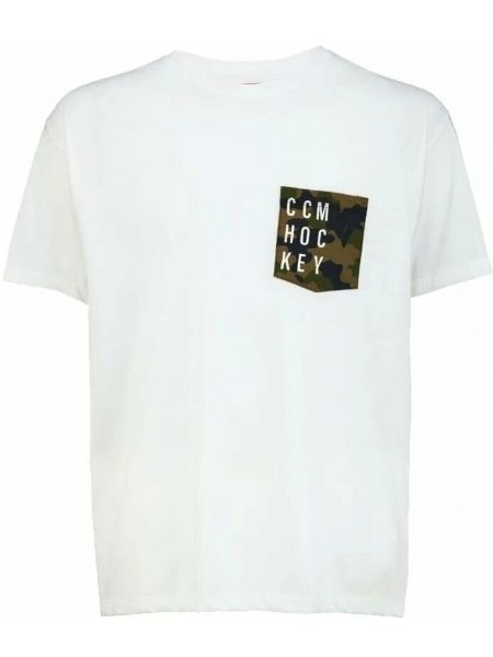 Marškinėliai su kišenėmis Ccm balta