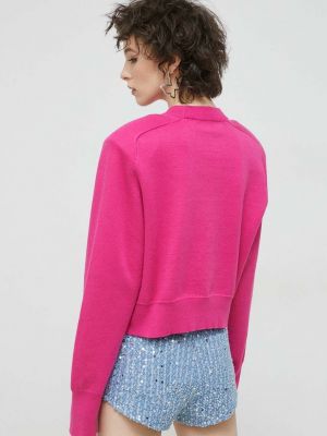 Kasmír pulóver Rotate rózsaszín