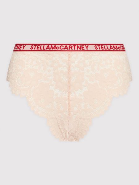 Klasyczne majtki z wysokim stanem koronkowe Stella Mccartney, różowy