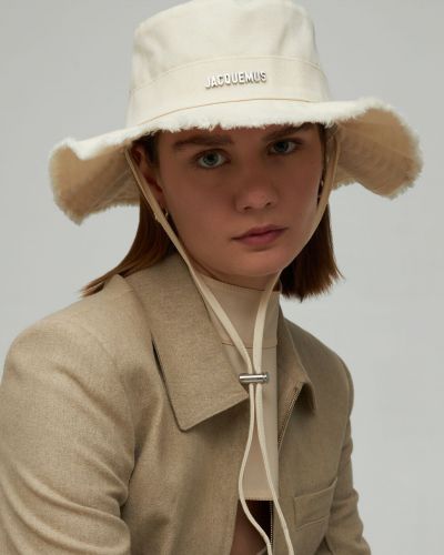 Chapeau en coton Jacquemus blanc