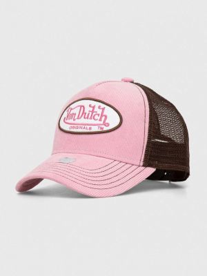 Șapcă cu aplicații Von Dutch roz