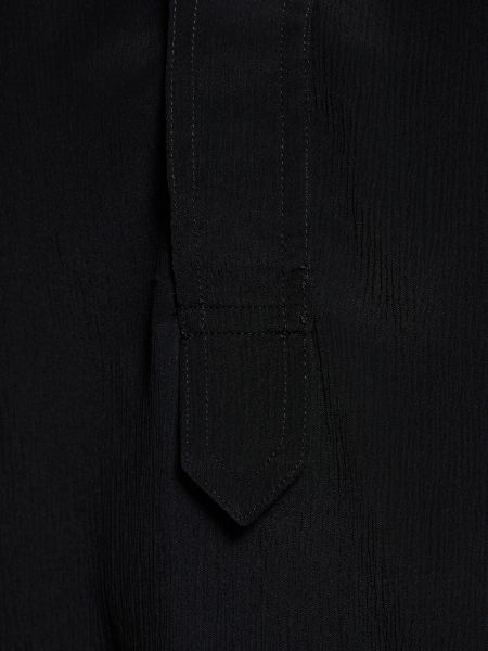 Viskózová hedvábná košile Lardini černá