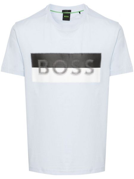 T-shirt mit print mit rundem ausschnitt Boss