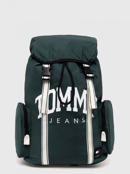 Plecak z nadrukiem Tommy Jeans zielony