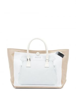 Τσάντα shopper με σχέδιο Maison Margiela λευκό