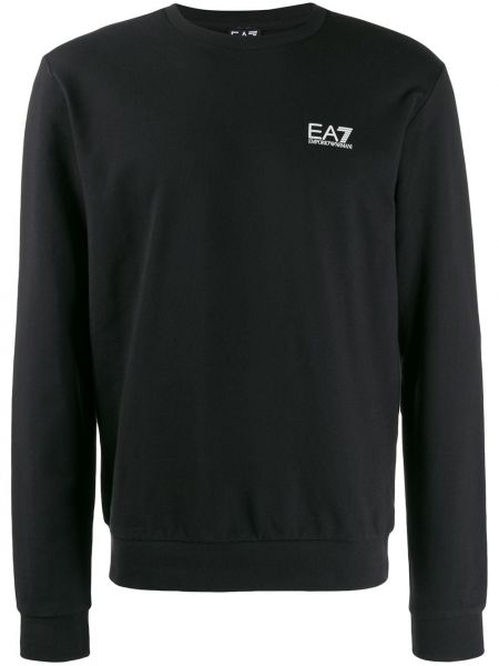 Bluza z nadrukiem Ea7 Emporio Armani czarna