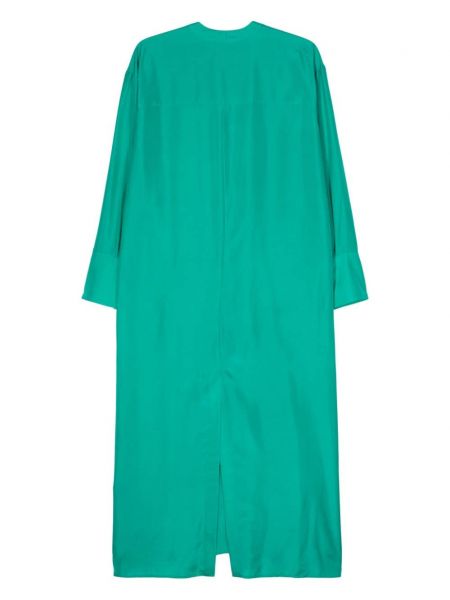 Kleid mit plisseefalten Christian Wijnants grün
