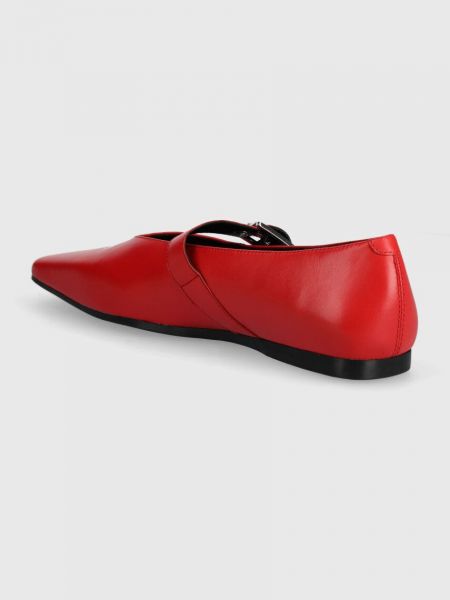 Bőr balerina cipők Vagabond Shoemakers piros