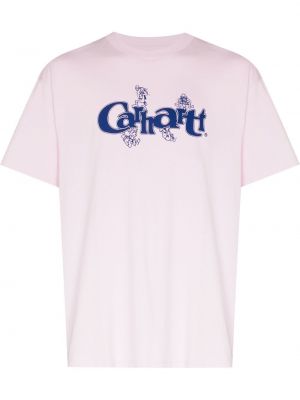 Trykt t-skjorte Carhartt Wip rosa