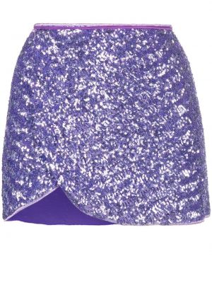 Asymetrické mini sukně s flitry Oseree fialové