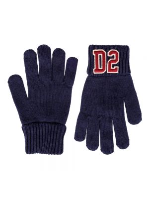 Rękawiczki Dsquared2 niebieskie
