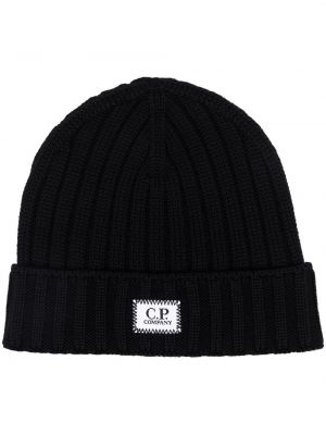 Vlnená čiapka C.p. Company čierna