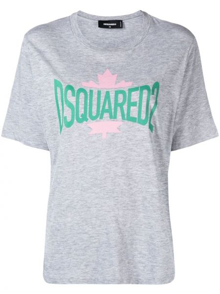 Тениска с принт Dsquared2 сиво