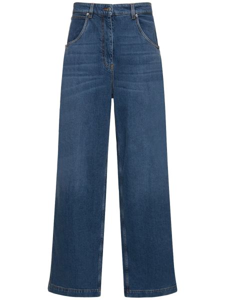 Jeans med hög midja Etro blå