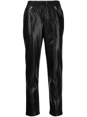 Černé kalhoty kožené Jonathan Simkhai Standard