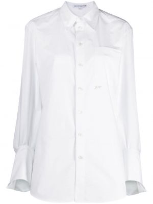 Voľná bavlnená košeľa s výšivkou Jw Anderson biela