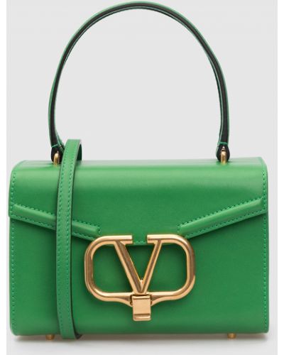 Шкіряна сумка через плече Valentino, зелена