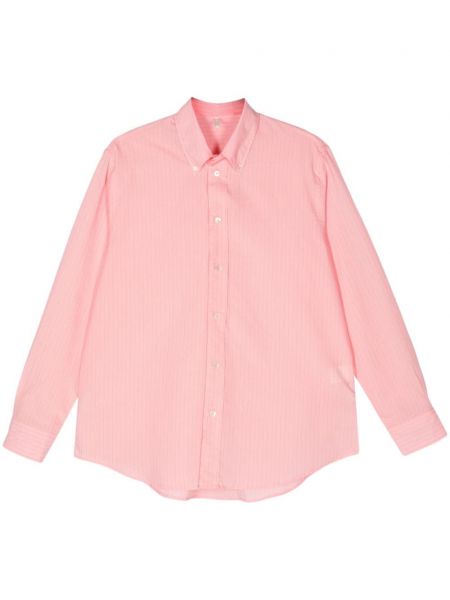 Ριγέ βαμβακερό πουκάμισο Sunflower ροζ