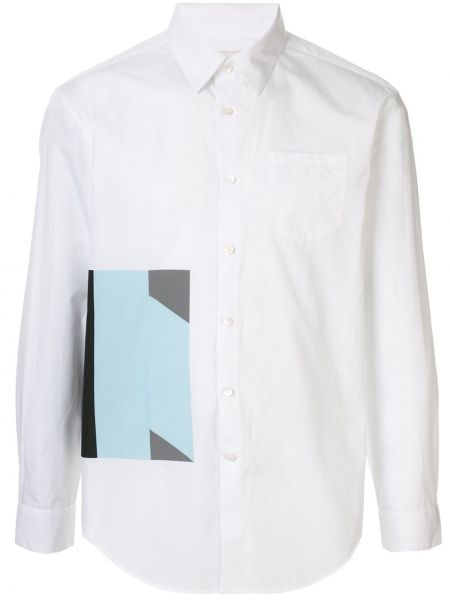 Camisa con estampado manga larga Cerruti 1881 blanco
