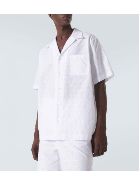 Chemise en coton oversize Valentino blanc