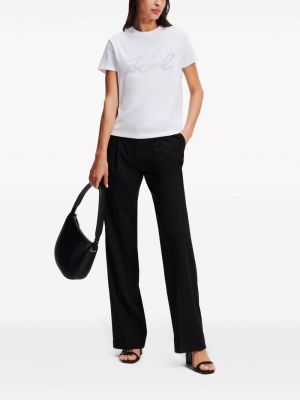T-shirt en coton Karl Lagerfeld blanc