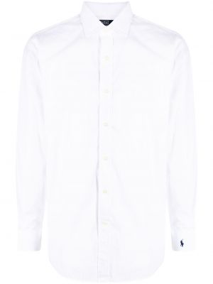 Kockovaná bavlnená bavlnená košeľa Polo Ralph Lauren biela