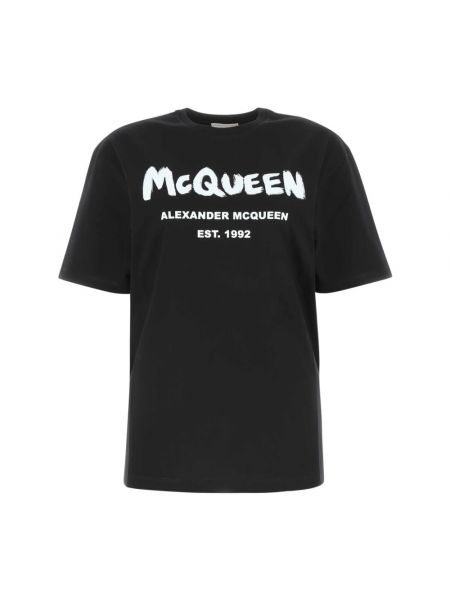 Koszulka bawełniana Alexander Mcqueen czarna